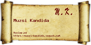 Muzsi Kandida névjegykártya